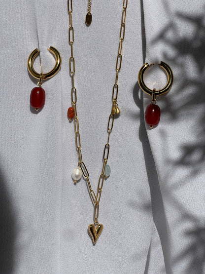 Collier Gaïa Agate Rouge • ÉNERGIE